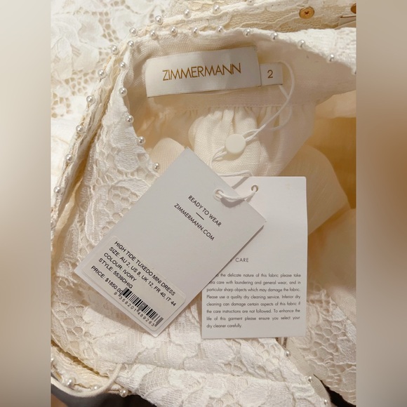 AU2 Zimmermann High Tide Tuxedo Mini Dress - Picture 14 of 15